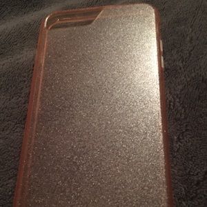 Iphone 6s plus pink glitter case